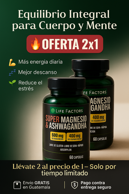 Super Magnesio + Ashwagandha – Equilibrio Total para tu Cuerpo y tu Mente