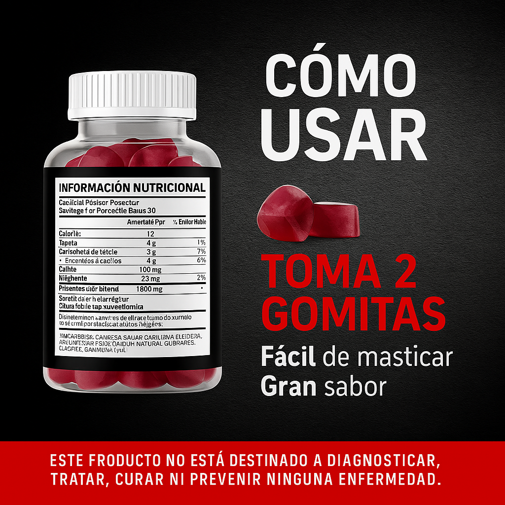 💪 Energía. Potencia. Confianza. Todo en una gomita.