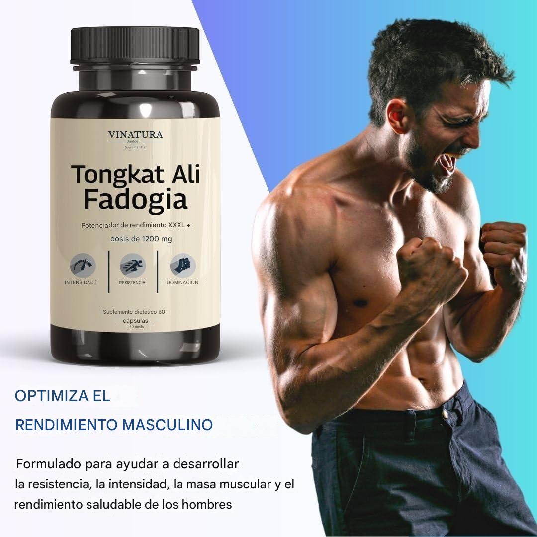 🔥 Recarga tu potencia natural con Tongkat Ali + Fadogia