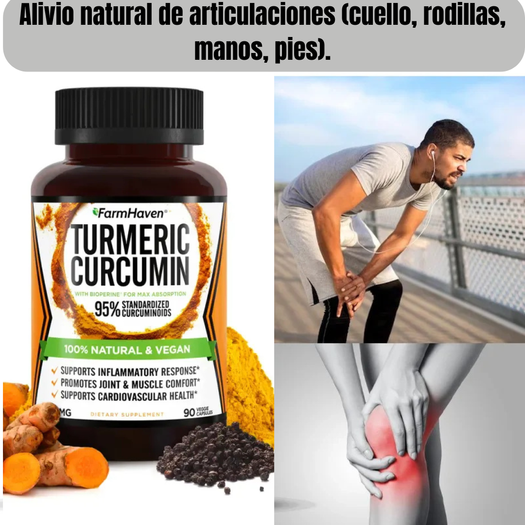 ✨ Despídete del dolor articular y cuida tu salud con Turmeric Curcumin
