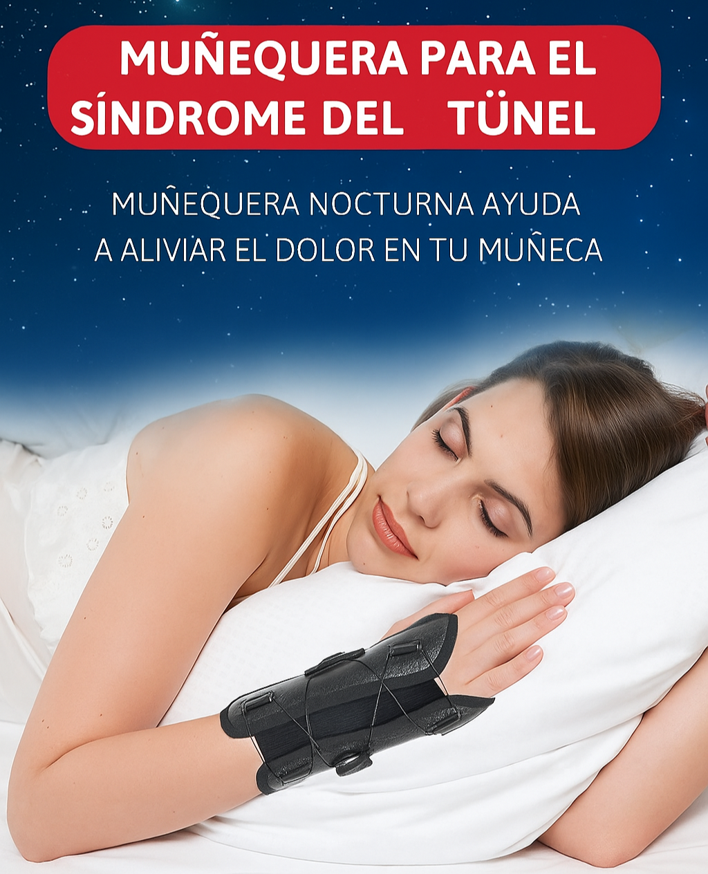 🔒 Alivio inmediato del túnel carpiano con una muñequera diseñada para tu descanso