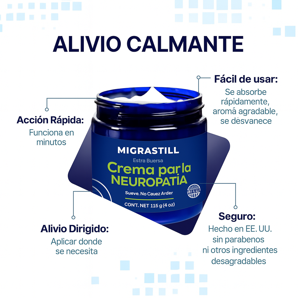 🔵 Alivio rápido para molestias nerviosas e inflamación