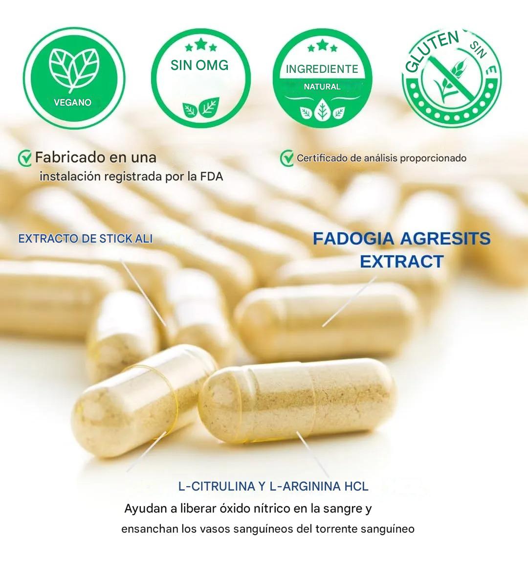🔥 Recarga tu potencia natural con Tongkat Ali + Fadogia