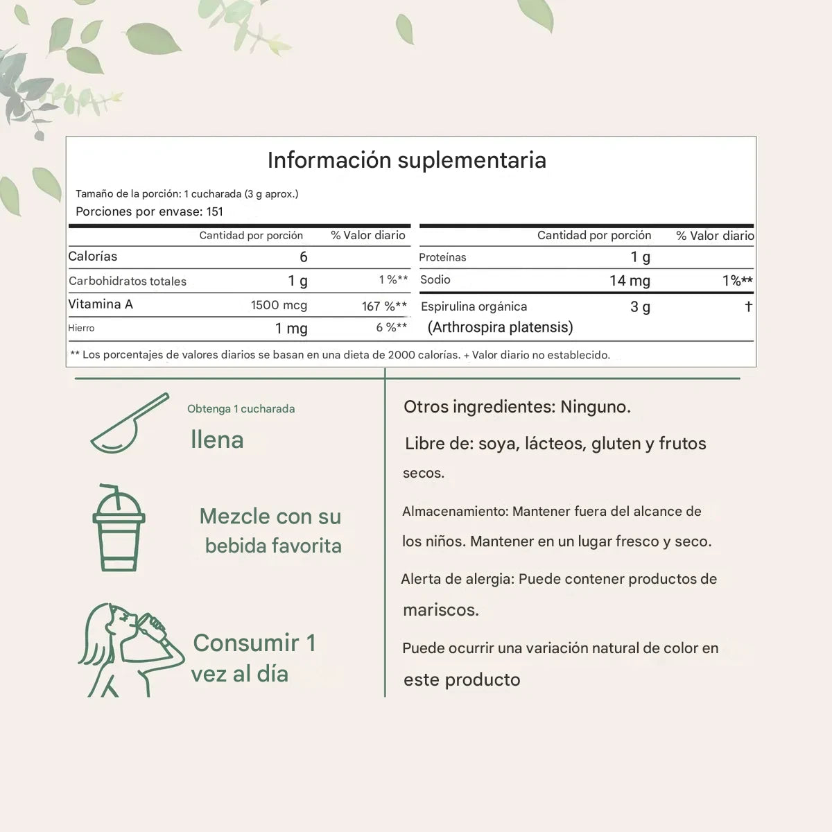 🌿 Energía natural para todo el día, sin químicos ni café  Subtítulo: