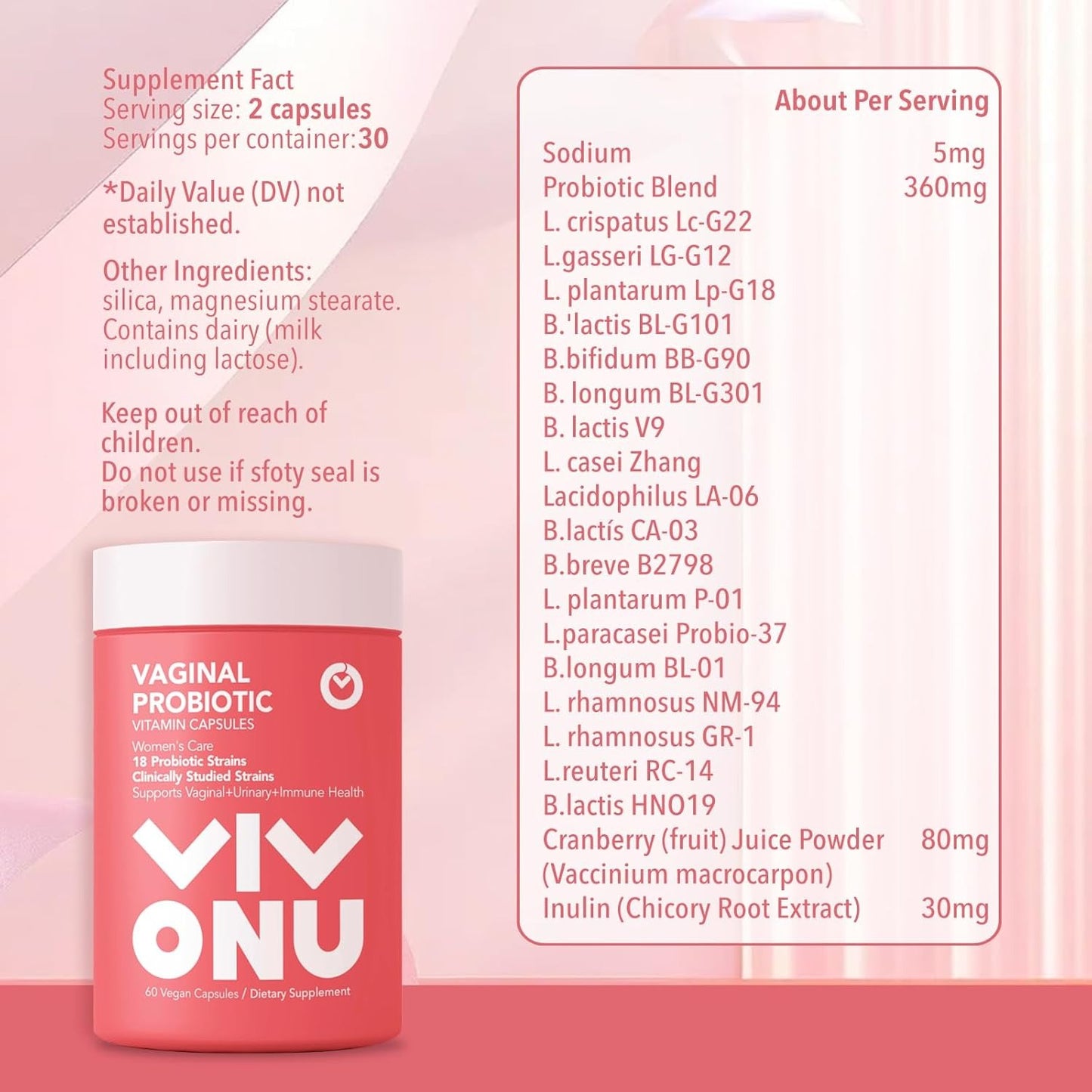 🌸 Salud digestiva, íntima e inmunológica en una sola cápsula.