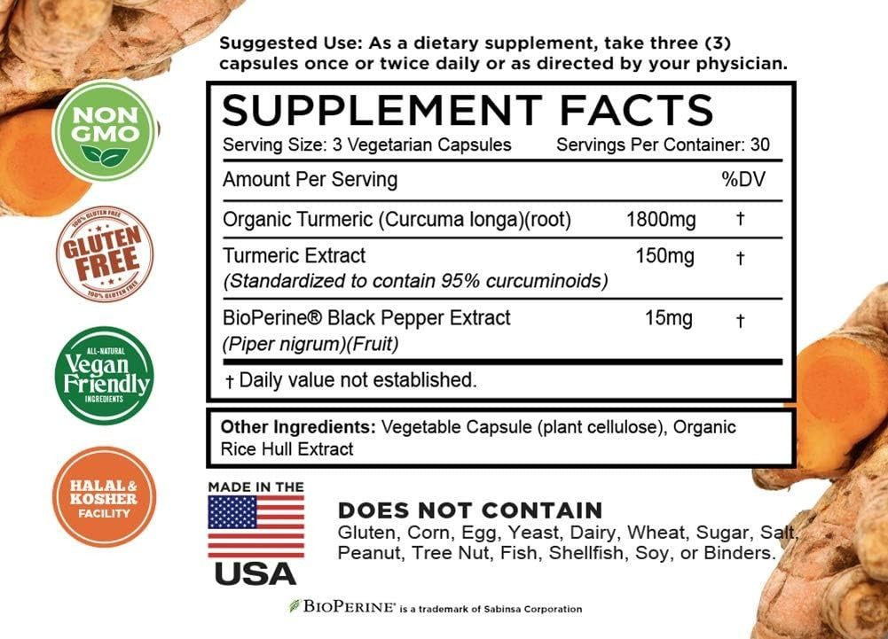 ✨ Despídete del dolor articular y cuida tu salud con Turmeric Curcumin