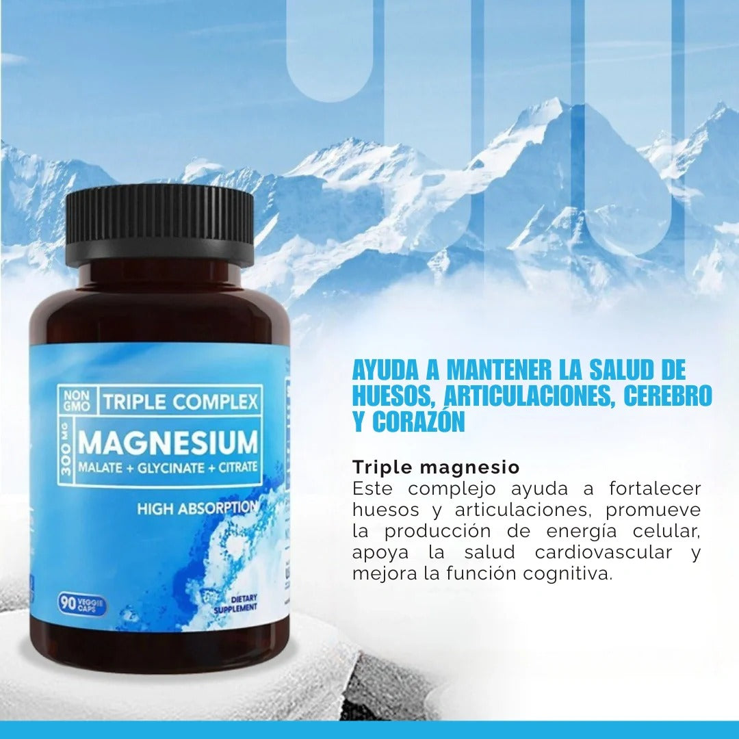 🧘♂️ Relájate, duerme mejor y fortalece tu cuerpo con Triple Magnesio