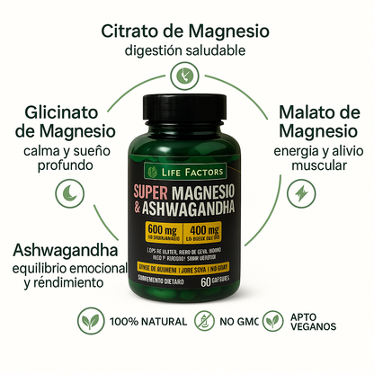 Super Magnesio + Ashwagandha – Equilibrio Total para tu Cuerpo y tu Mente