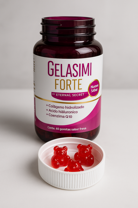 🍓 Gelasimi Forte™ Gomitas – Cabello largo, uñas fuertes, sabor delicioso