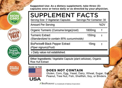 ✨ Despídete del dolor articular y cuida tu salud con Turmeric Curcumin
